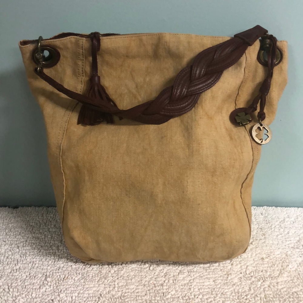 Large Linen/Cotton Lucky Brand Bag
